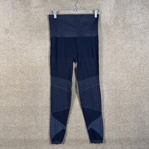 Spanx Pants Womens XL Navy Blue Seamless Shaping High Rise Leggings Compression